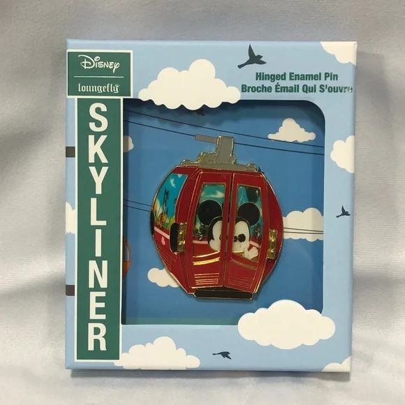 Mickey Mouse Skyliner Disney Parks Loungefly Funko Hinged Enamel Pin - NEW - Picture 1 of 3